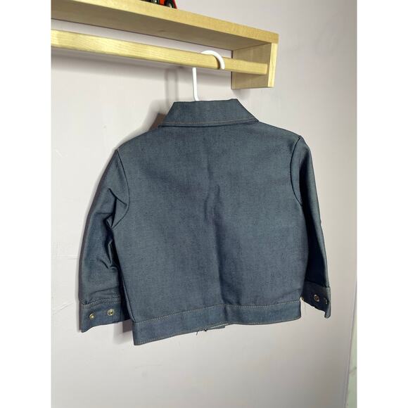 Vintage 80s Unisex Denim Jean Jacket Made in USA Size 4T - Picture 4 of 6